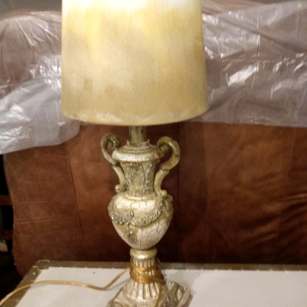 Hand painted vintage lamp